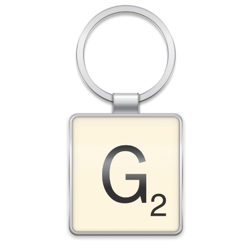1 X Wild & Wolf Scrabble Keyring - Letter G