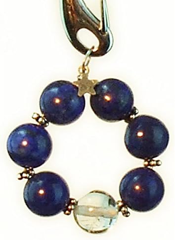 Dog Collar Charm, Lapis Lazuli Titanium Tough