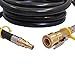 KIBOW 12Ft Low Pressure Propane Quick-Connect Hose- 1/4” Safety Shutoff Valve & Male Full Flow Plug for RVs
