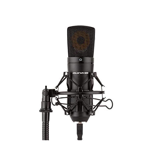 auna MIC-920B - USB Kondensator-Mikrofon, Nierencharakteristik, Metallgehäuse, Frequenzbereich: 30 Hz - 18 kHz, 22 mm…