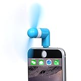 Stouch Mini Portable Dock Cool Cooler Rotating Fan for 8 pin lightning iPhone 7 Plus 6 plus 5s 5 iPad mini air - Blue