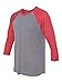 Next Level Unisex Triblend 3/4-Sleeve Raglan M VIN RED/ PR HTHR