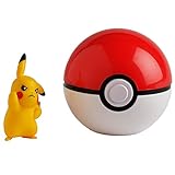Wicked Cool Toys Pokemon Official Pikachu Clip and Go, Comes with Pikachu Action Figure and Poke Ball