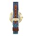 Anne Klein Women's 10/9168BMDD Gold-Tone and Dark Blue Denim Strap Watch