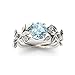 WensLTD Clearance! 2-in-1 Womens Vintage White Diamond Silver Engagement Wedding Band Ring Set (#11, Silver-6)