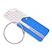 KLOUD City ® 2 pcs Metal Travel Accessories Square-shape Luggage tag / Identifier with Name Card (Black&Blue)