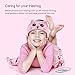 iClever Kids Headphones Girls - Sleeping Headphones for Kids, Comfortable Fleece Headband, Removable Speakers, Washable Headband, Volume Limiting, Tangle-Free Wires - Childrens Headphones, Pink