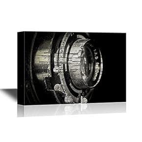 Canvas Wall Art - Vintage Camera Lens Closeup - Gallery Wrap Modern Home Art | Ready to Hang - 12x18 inches