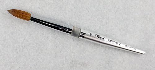 Professional #18 Petal Kolinsky Silver Handle - Acrylic Nail Brush (ROUND)