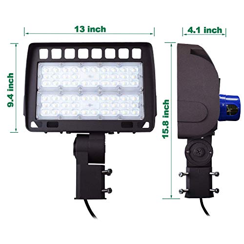 FaithSail 200W LED Parking Lot Lights Outdoor Shoebox Flood Light, 26000LM, 5700K, 600W MH/HPS Replacement, Ultra Bright Dusk to Dawn Commercial Area Street Pole Shoe Box Lighting, Slip Fitter Mount