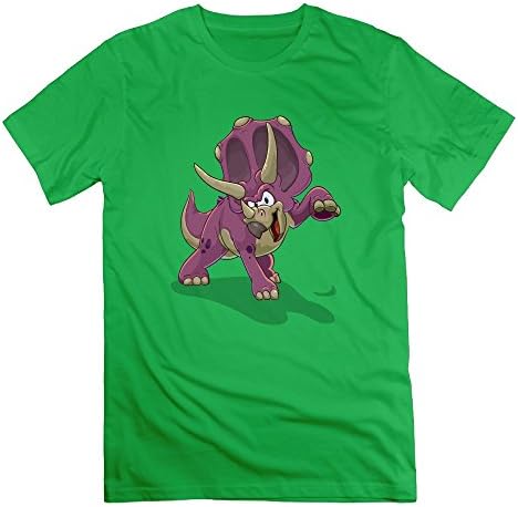 Wonderful Moseq Laid-Back Cute Pink Dinosaur T Shirts Crew Neck Short Sleeve Cotton For Man