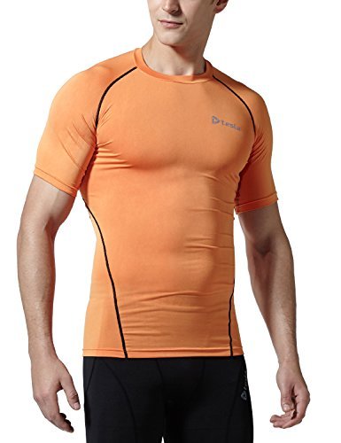 TM-R13-ORKZ_Medium j-RAL Tesla Men's Cool Dry Compression Baselayer Short Sleeve T Shirts R13