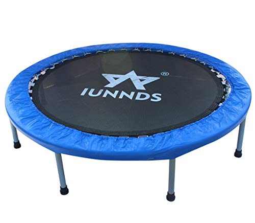KLB Sport Rebounder Trampoline with Safety Pad, Folding Indoor Fitness Trampoline for Kids Adults (38" Foldable)