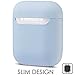 Compatible Airpods Case, Protective Ultra-Thin Soft Silicone Shockproof Non-Slip Protection Accessories Cover Case for Apple Airpods 2 & 1 Charging Case - Light Blue