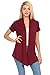 Pastel by Vivienne Women's Short Sleeve Open Front Vest