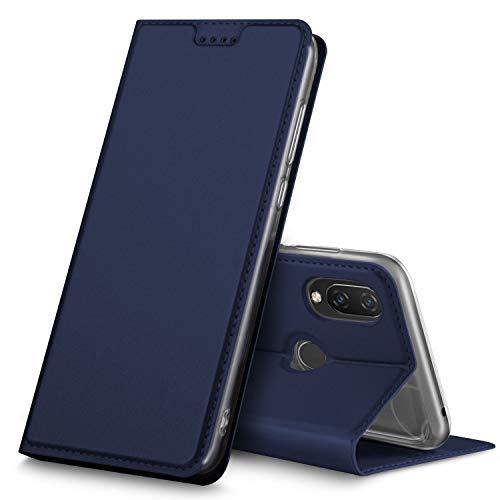 Huawei Nova 3i case, KuGi Huawei Nova 3i case, Ultra-Thin DD Style PU Cover + TPU Back Stand Case for The Nova 3i Smartphone(Navy)