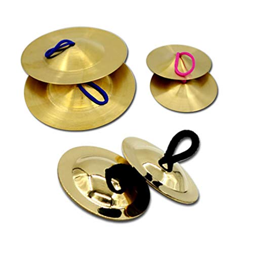 difcuyg5Ozw 1Pair Brass Finger Cymbals Portable Musical Percussion Instrument Lightweight Easy Play Kids Toy Dancing Props - 9cm