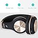 Bluetooth Headphones, Riwbox XBT-80 Folding Stereo Wireless Bluetooth Headphones Over Ear with Microphone and Volume Control, Wireless and Wired Headset for PC/Cell Phones/TV/Ipad (Black Gold)thumb 3