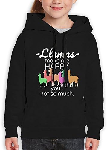 Yunandaj 1Llamas Make Me Happy You Not So Much Teenagers Hoodie L