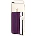 Sinjimoru Cell Phone Grip with Card Holder, Slim Wallet with Elastic Strap. Sinji Pouch Band Purple