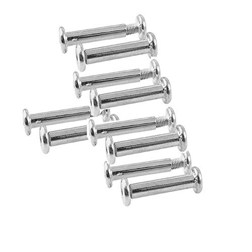 Aketek Inline Skate Wheel 15/64" Shaft Hex Socket Screw (10XSilver)