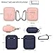 Airpods Case, Airpods Accessories Kits, 10 in 1 Protective Silicone Cover Skin Apple Airpods Anti-Lost Airpods Strap, Airpods Watch Band Holder, Airpods Ear Hook (Blue Pink)