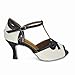 Misu Women's Peep toe Sandals Latin Salsa Tango Practice Ballroom Dance Shoes with 2.75