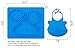 Toddler Plate by Kenley - Silicone Suction Baby Feeding Placemat with Divided Food Plate - Non-Slip Kids Weaning Tray Mat with Feeding Bowl - Free Matching Bib