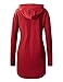 Regna X Women's Long Sleeve Casual Hoodie Dress With Kangaroo Pocket (10 Colors, Plus Size Available)