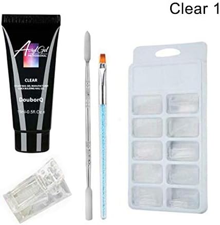Enterrific 5Pcs/ Set Poly Gel Kit UV Acryl Builder Polygel Fast Dry Nail Art Tools