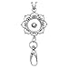Souarts Womens Office Lanyard ID Badges Holder Necklace with 12pcs Snap Jewelry Charms Pendant Clip (Life Tree)