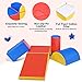 Costzon Crawl and Climb Foam Play Set, Colorful Fun Foam Play Set, 5 Piece Lightweight Interactive Set, Children’s Software Composite Toy for Toddlers, Preschoolers, Baby and Kids (Pale Red)