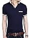Yong Horse Men's Casual Regular Fit Crew Neck 3/4 Sleeve Raglan Baseball Jersey Henley T Shirts (Small/Asian XL, Navy)