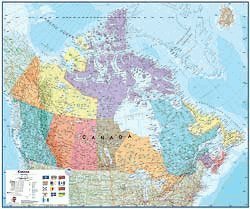 Canada Laminated Wall Map