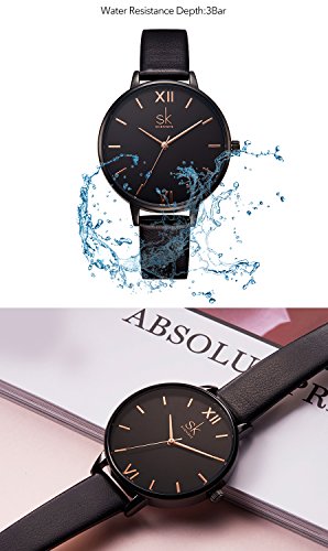4 SK+Watches+Leather+Wristwatch+Feminino