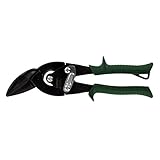 MIDWEST Blackout Series Aviation Snip - Right Cut Offset Tin Cutting Shears with Forged Blade & KUSH'N-POWER Comfort Grips - MWT-6510RO