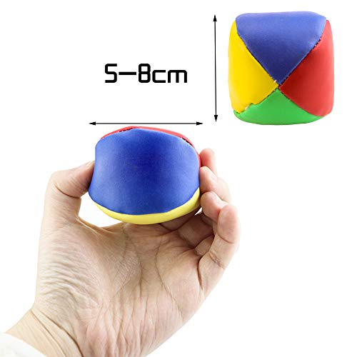 Twdrer 9 Pack Multi-Colored Juggling Balls Set,Soft Easy Durable Quality Mini Juggling Balls for Beginners,Kids,Adults