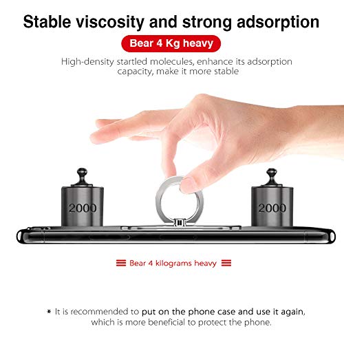Phone Ring Holder - Sanp Three-in-one Multipurpose Mobile Phone Bracket Holder Stand 360 Degree Rotation & 90°Flip for Car Home, Multiple-Angle Car Phone Mount (Silver) - Thumbnail 3