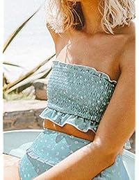 Traje de baño para dama, 2 piezas, de cintura alta