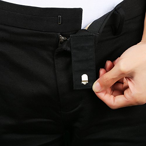 Mtlee 10 Pieces Pants Waist Extenders with Metal Hook for Pants, Jeans