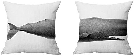 2Pcs Simple Cotton Linen Square Throw Flax Animal Creative Pillowcase