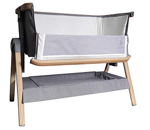Co-Sleep Bassinet - Pure Compressed Cotton Mattress - Mesh and Bamboo Fabric Liner - Height Adjustable and Easy to Clean - California Dreaming Bedside Crib by Venice Child - Thumbnail 3
