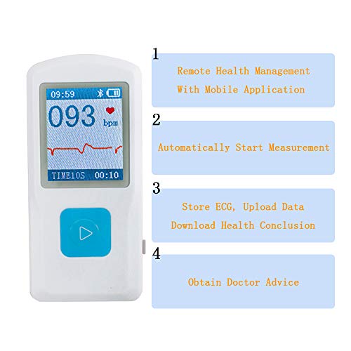 CARESHINE P-M10 E-C-G E~K~G Health Care Monitor Portable Handheld Machine Compatible with Smart Phone Computer USB… - Image 3