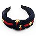 Red Green Stripe Headbands for Women - Hair Hoops with Bee Animal - Cross Knot Hairbands with Cloth Wrapped for Girls - 3Pcs (Bee Animal Style)