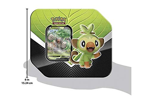 Totem World Sword & Shield Galar Partner Tin Rillaboom V with a Totem Mini Album Binder Grookey - Perfect for Pokemon Cards