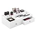 InterDesign 2 Drawer Cosmetic Organizer for Vanity Cabinet to Hold Makeup, Beauty Products - White