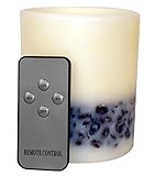 Genuine Wax & Coffee Bean Flameless LED Candle - Auto Timer & Remote Control - Battery Operated - Coffee Scented