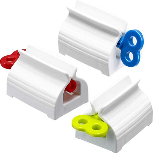 Pstars 3 Pcs Rolling Tube Toothpaste Squeezer Holder Novelty Toothpaste Dispenser Rolling Holder Bathroom Supplies