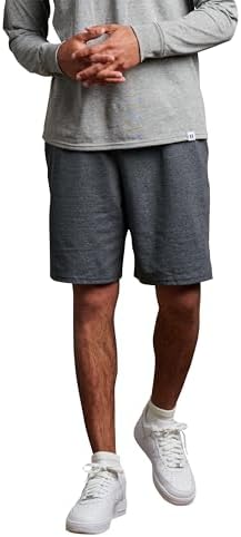 Russell Athletic Men's Cotton Baseline Short with Pockets, Black