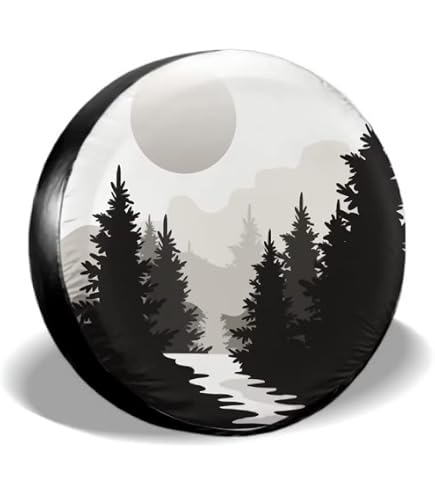 Housse De Roue De Secours Imprimé Chauve-souris - Imperméable, Anti-UV, Taille Universelle - Pour Remorque, SUV, Camping-car